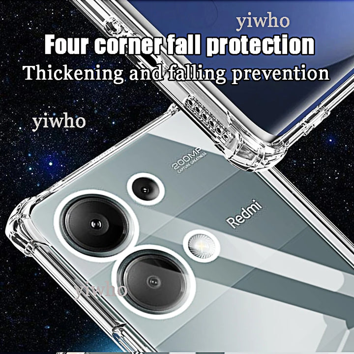 Shockproof Clear Silicone Soft Case for Xioami Redmi Note 13 12 Pro 4G 12S 11 10 9 Pro Plus Back Cover Redmi 13C 5G 12C 10a 10c